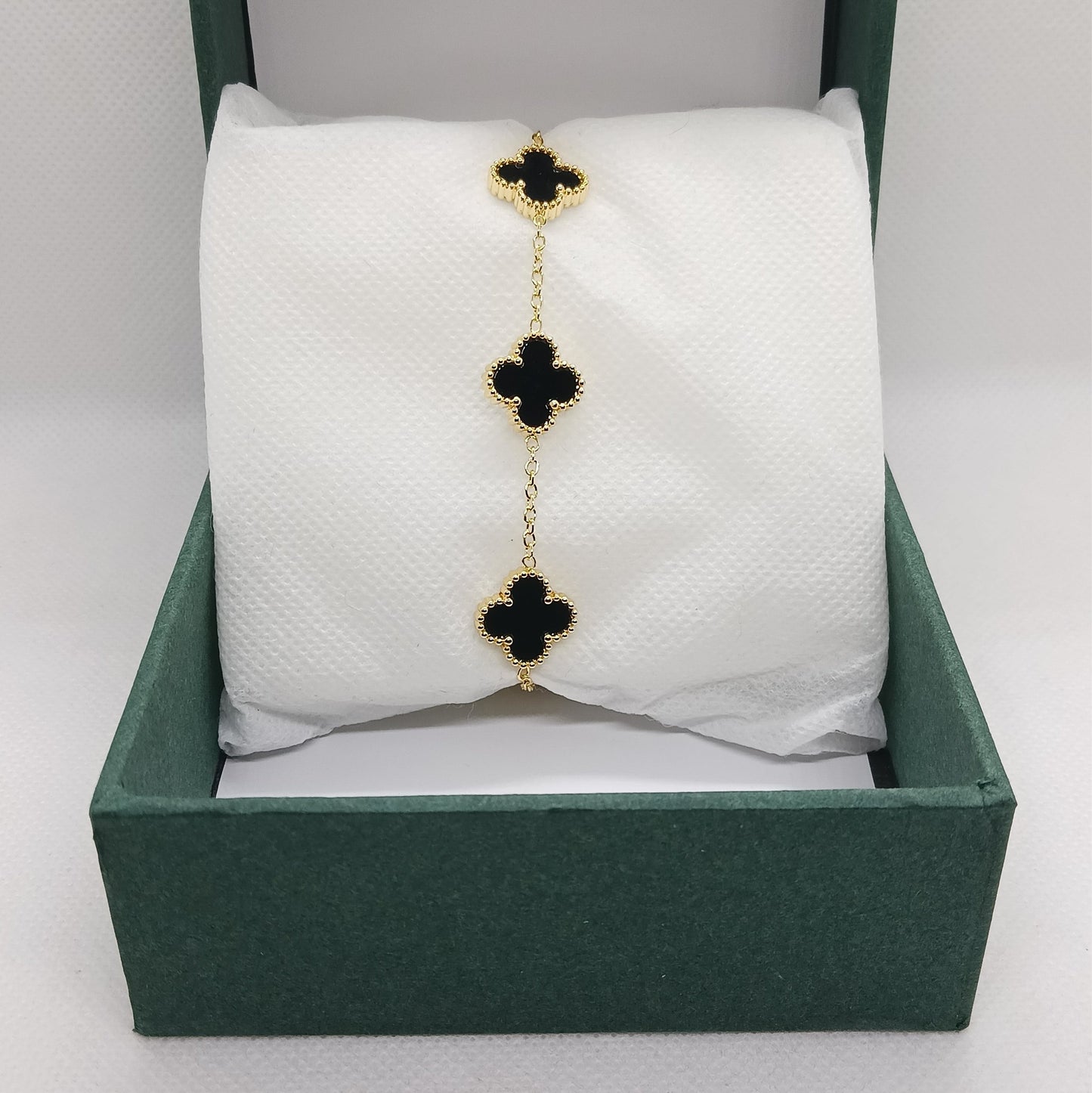 Black Clover Gold Chain Bracelet