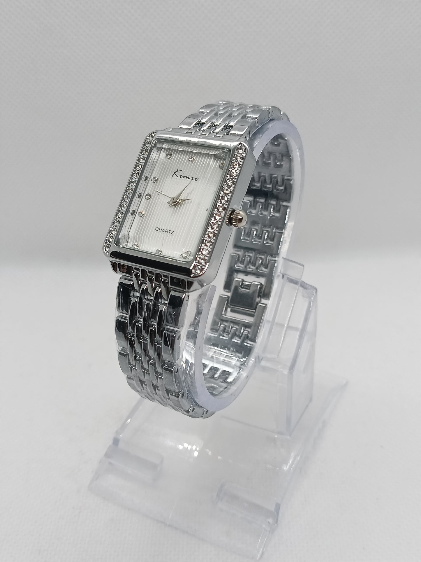 Silver Square Ladies Watch – White Dial
