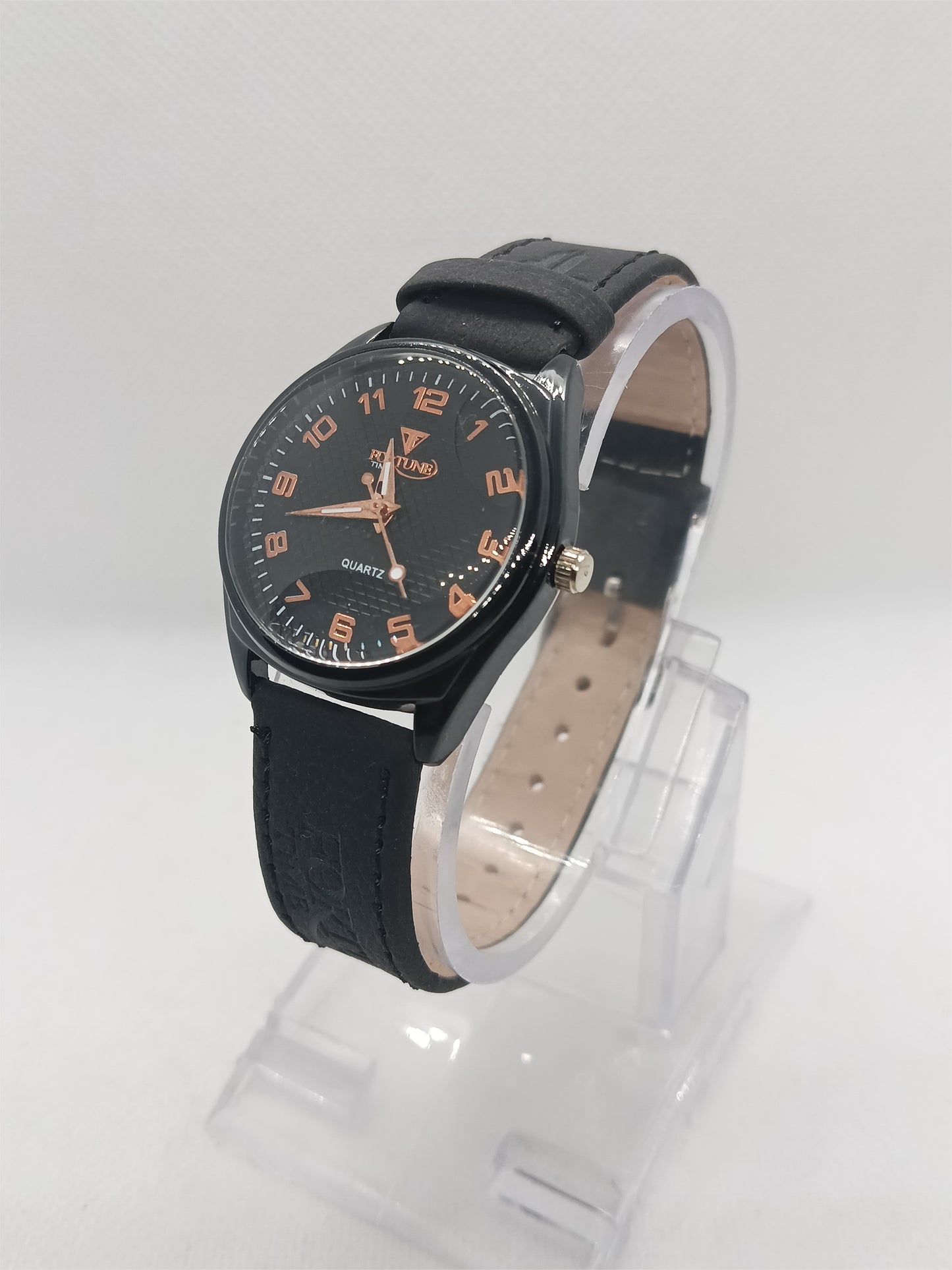 Black Ladies Watch – Black Dial with Copper Numbers