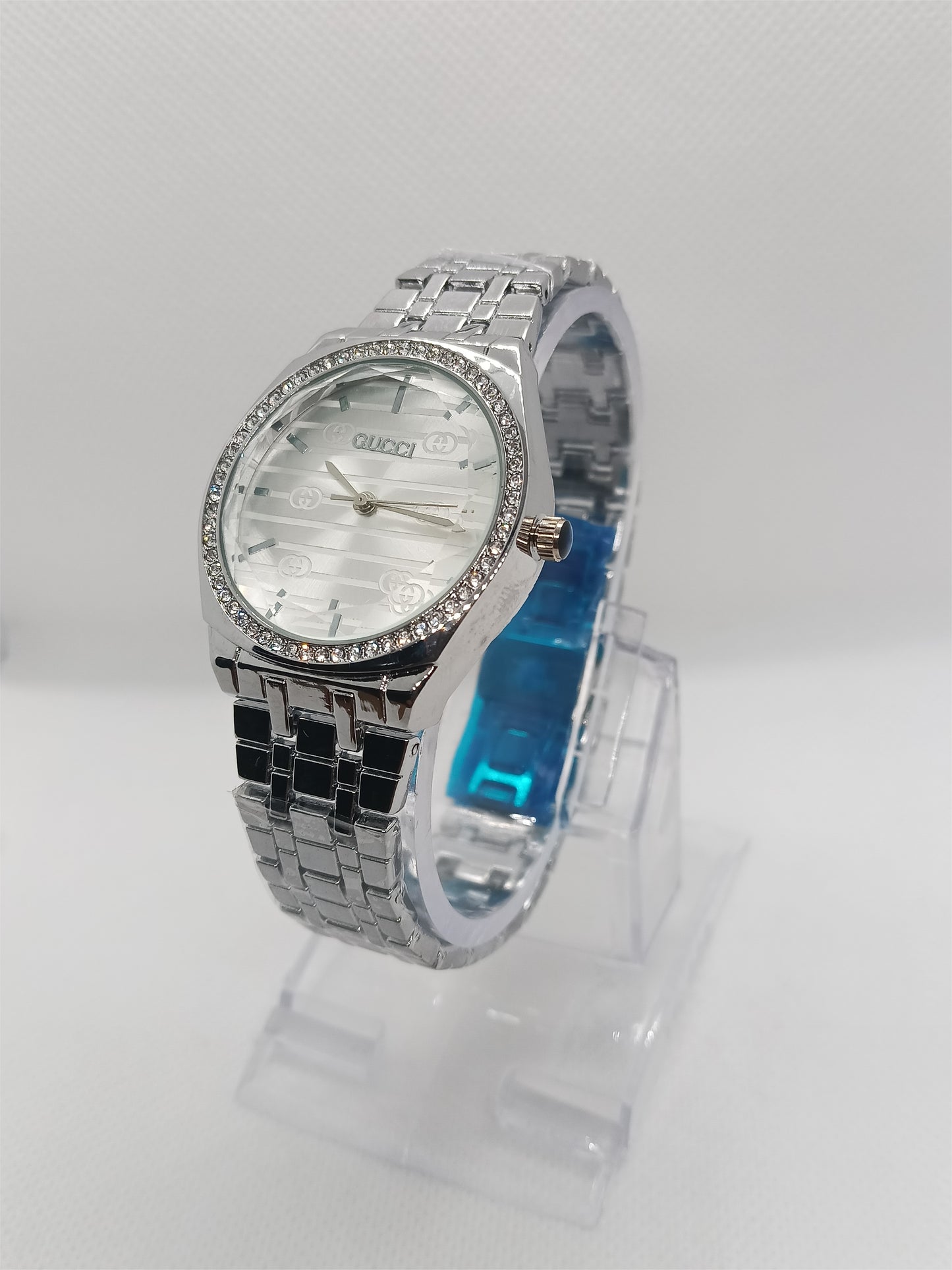 Silver Radiance Crystal Dial Ladies Watch