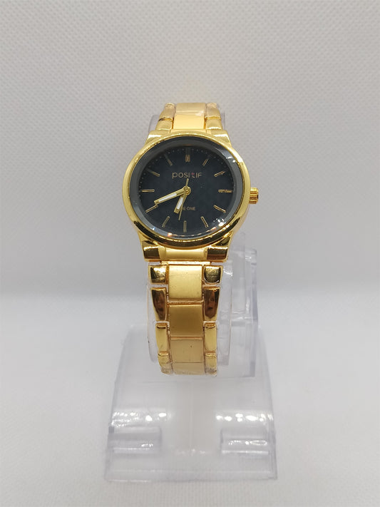 Gold Prestige Black Dial Watch