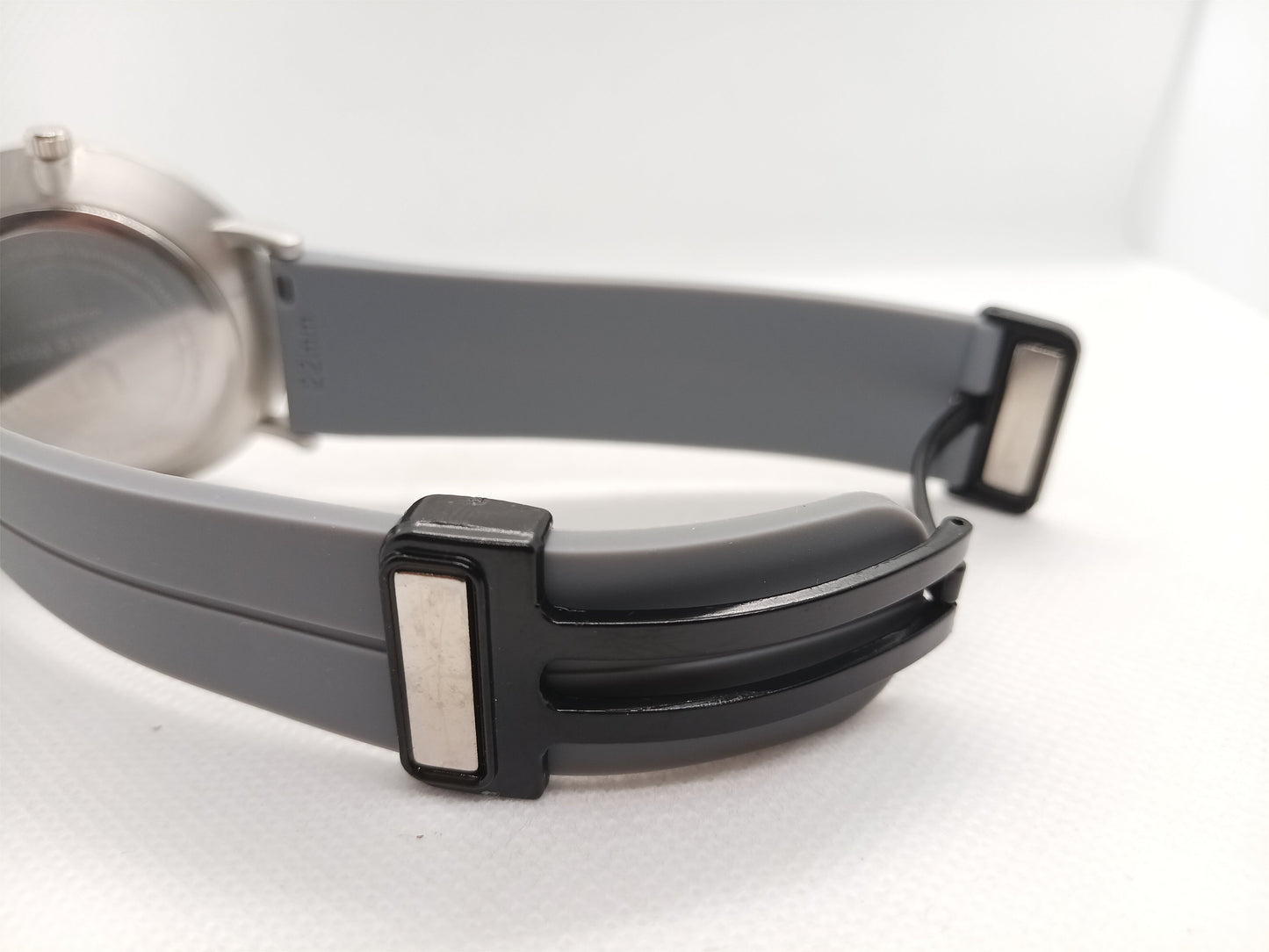 Minimal Silver Dial Grey Strap Men's Watch