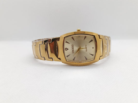 Classic Gold Rectangular Stainless Steel Men's Watch