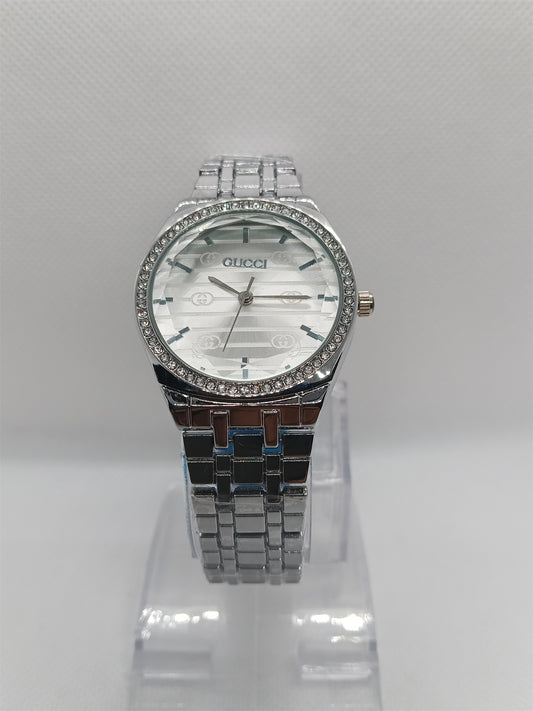 Silver Radiance Crystal Dial Ladies Watch
