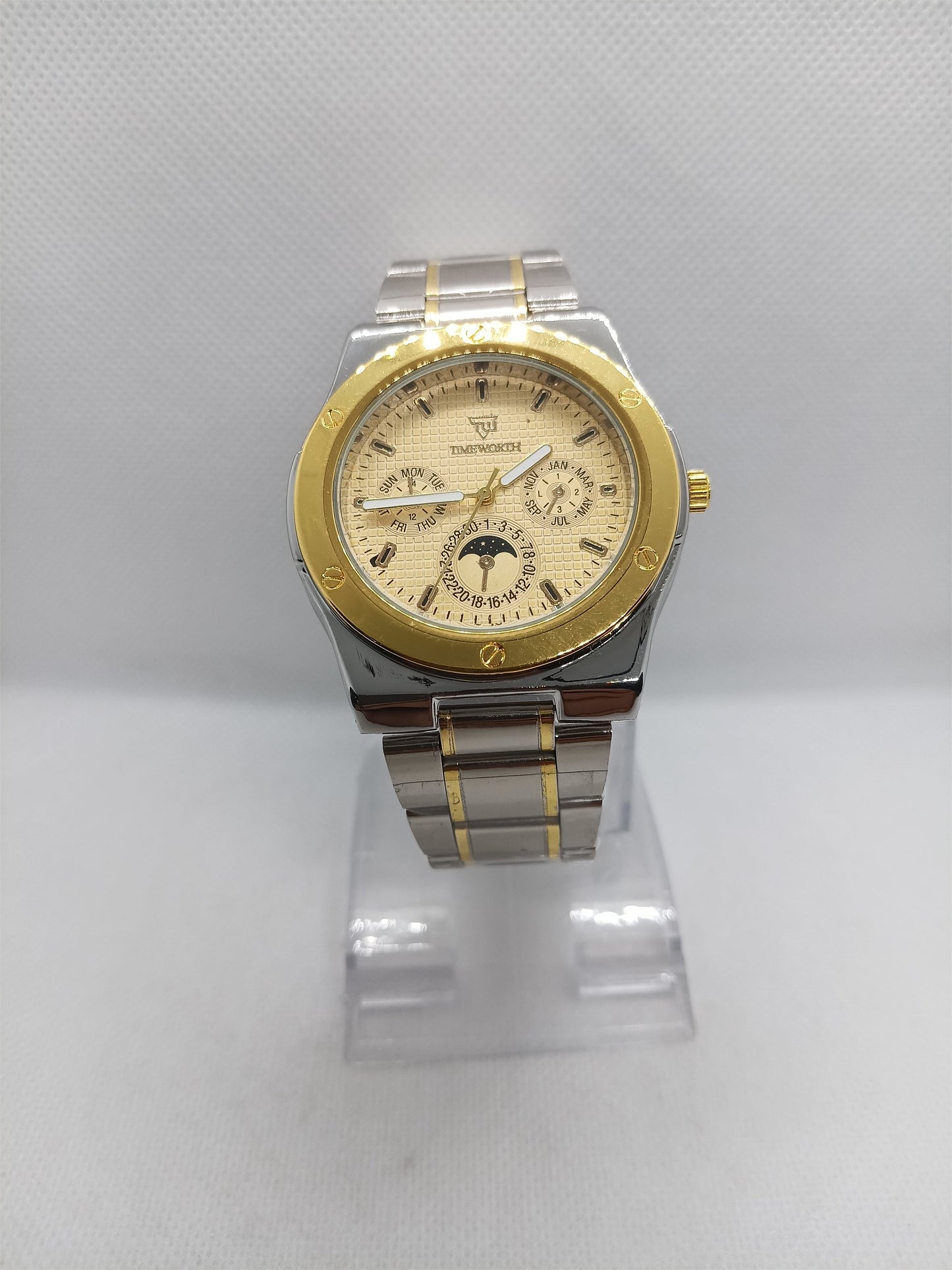 Luxury Gold Dial Two-Tone Stainless Steel Men's Watch
