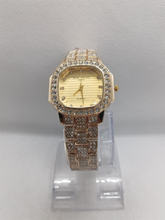 Luxury Gold Stone Chain Ladies Watch