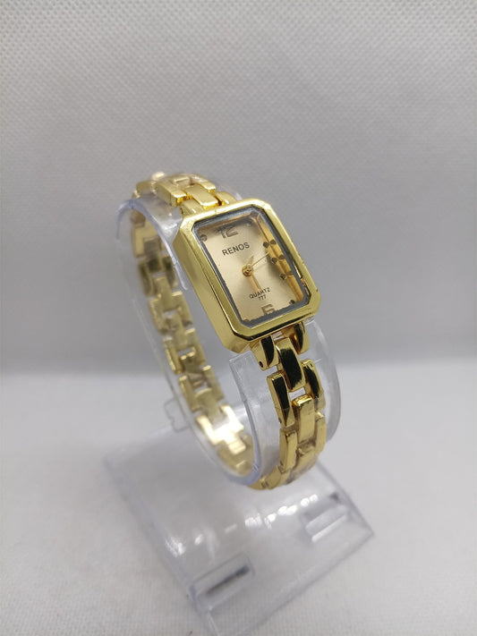 Classic Gold Rectangular Ladies Watch