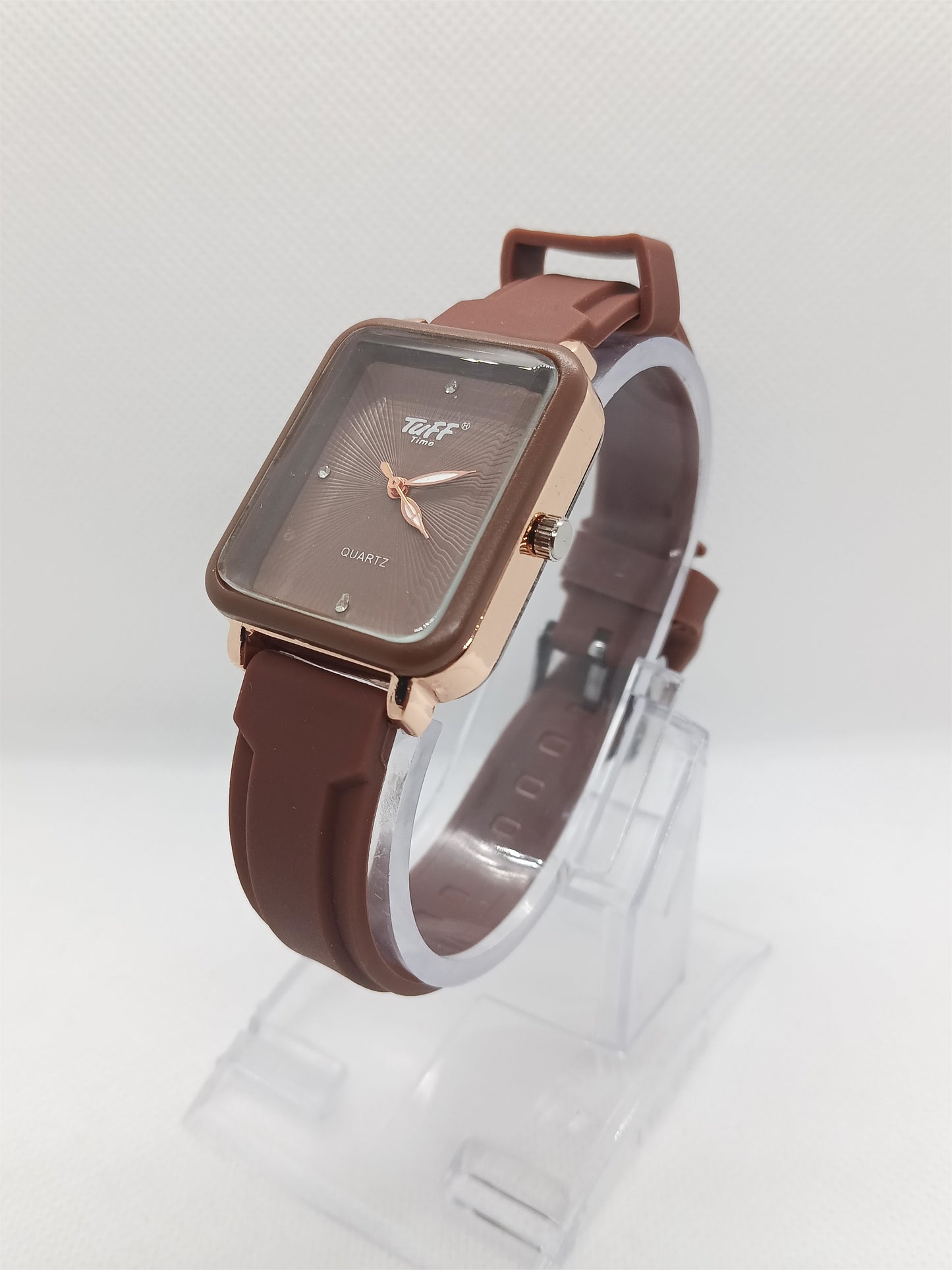 Cocoa Square Dial Minimal Watch