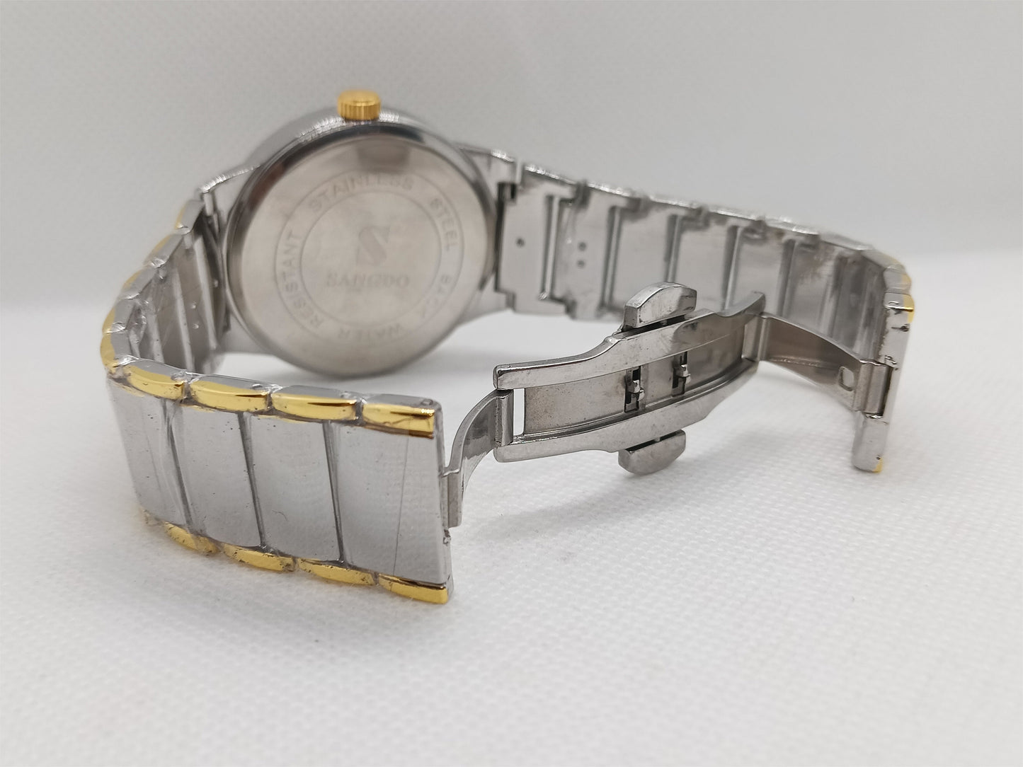 Black Dial Two-Tone Stainless Steel Men's Watch