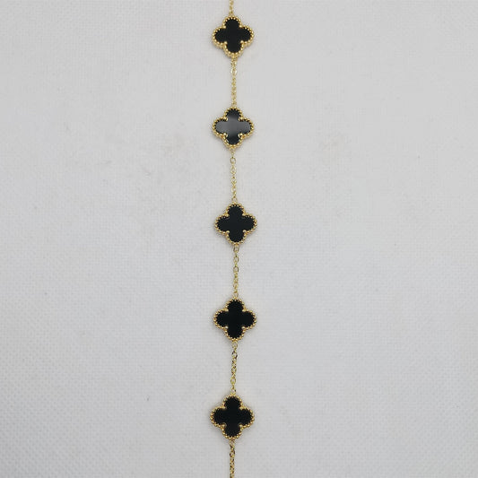Black Clover Gold Chain Bracelet