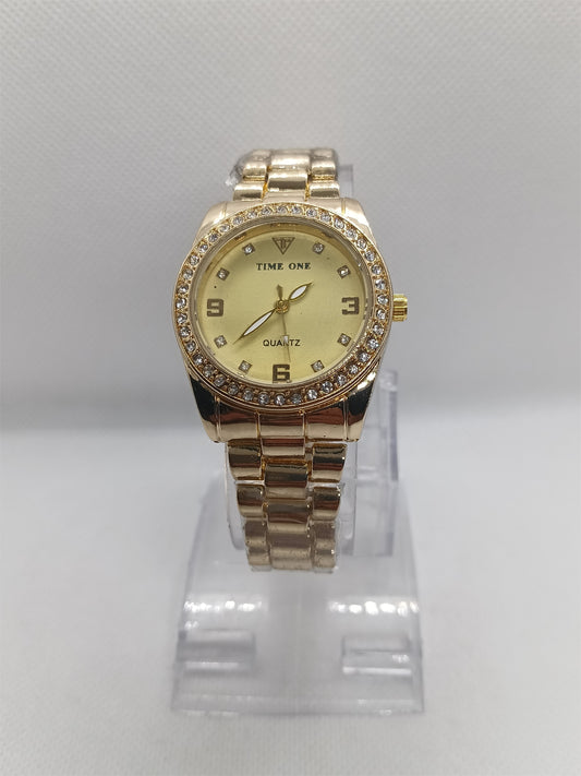 Golden Dial with Polished Stainless-Steel Strap