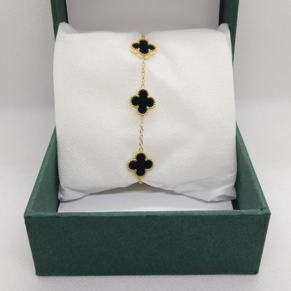 Black Clover Gold Chain Bracelet