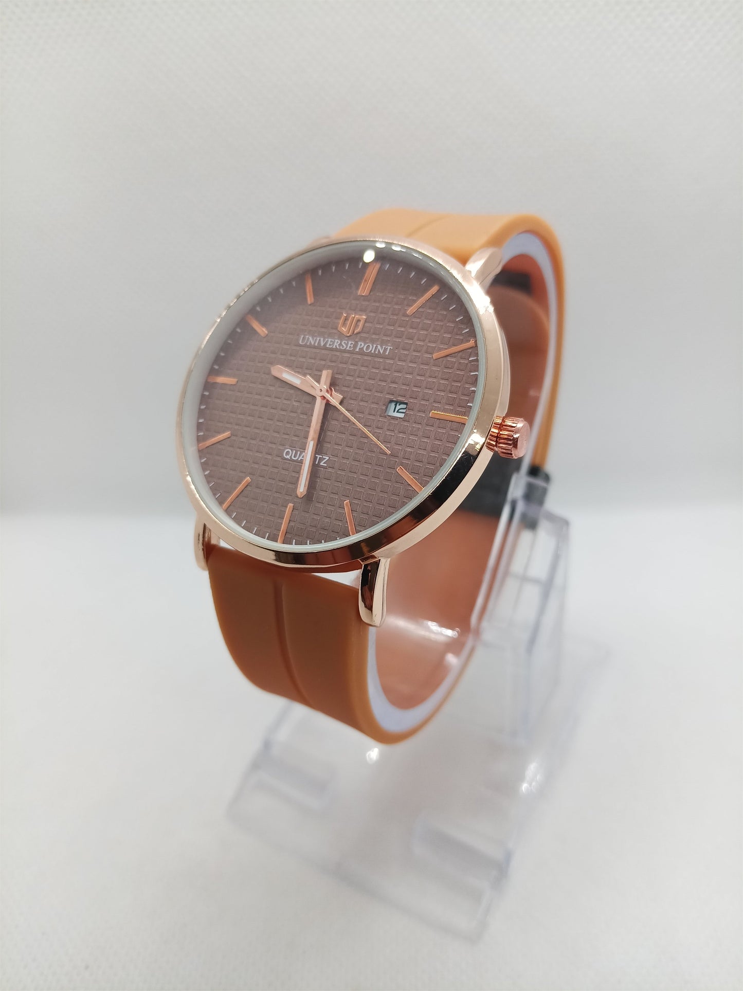 Brown Dial Tan Strap Minimal Men's Watch