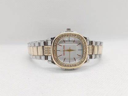 Royal Two-Tone Crystal Round Bracelet Watch