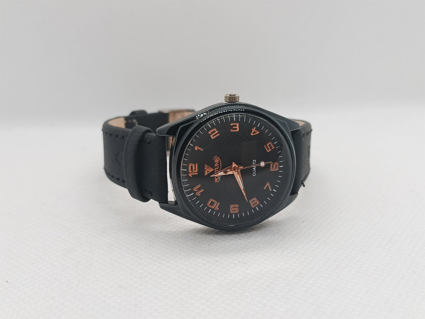 Black Ladies Watch – Black Dial with Copper Numbers