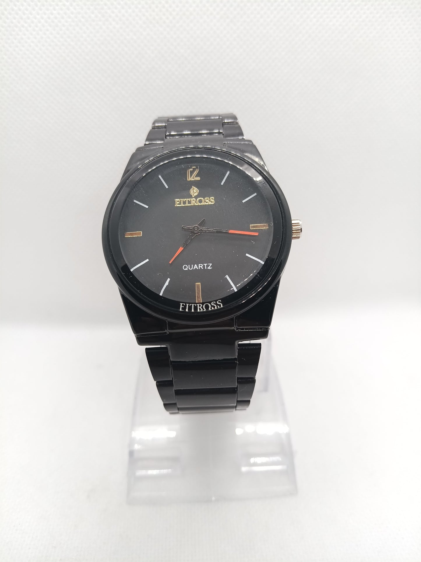 Men’s Black Dial Stainless Steel Watch – Minimal Classic Look