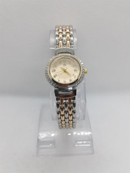 Ladies’ Two-Tone Chain Watch with Gold Dial