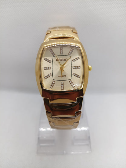 Luxury Gold Rectangular Dial Men's Watch