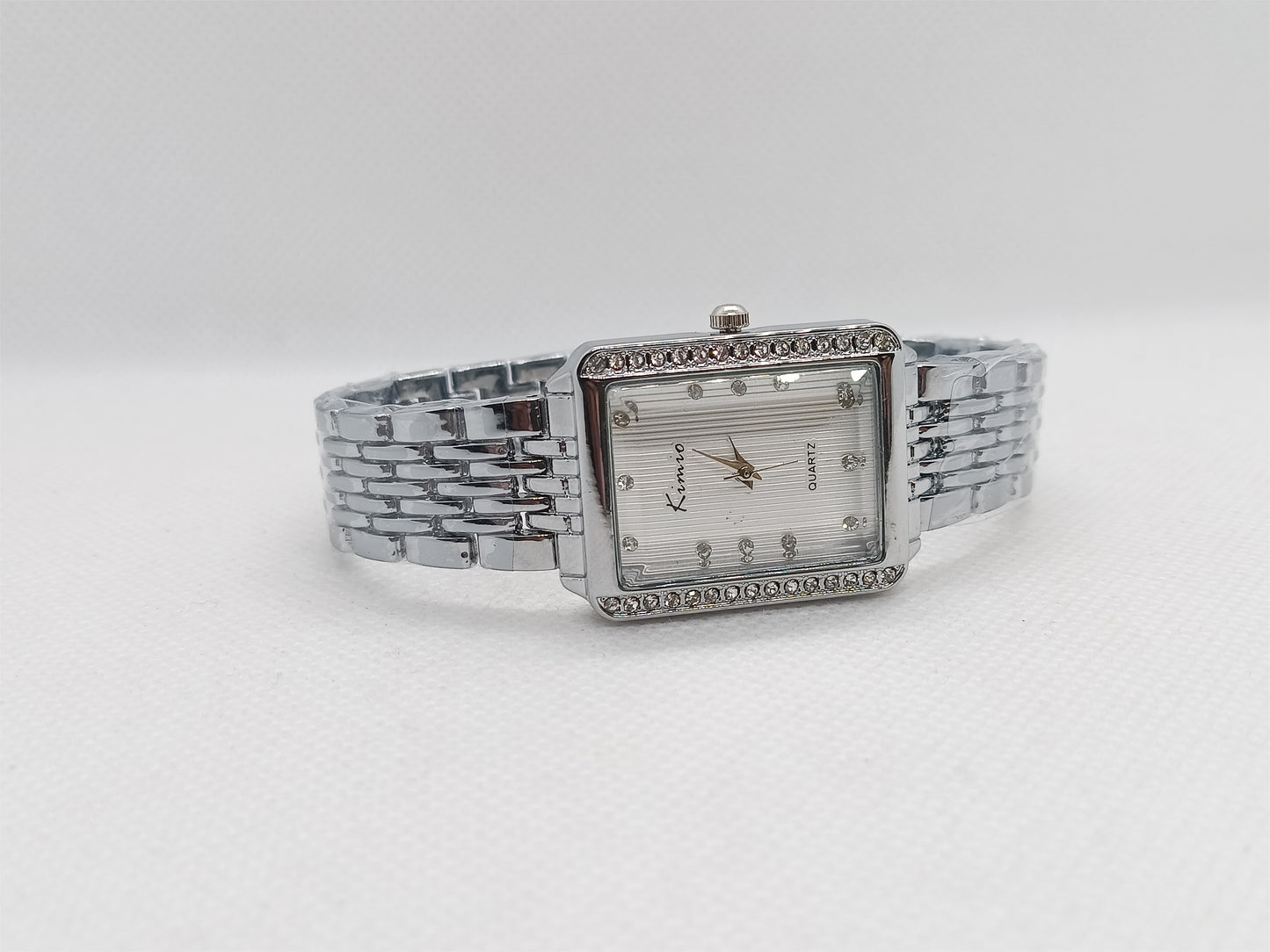 Silver Square Ladies Watch – White Dial