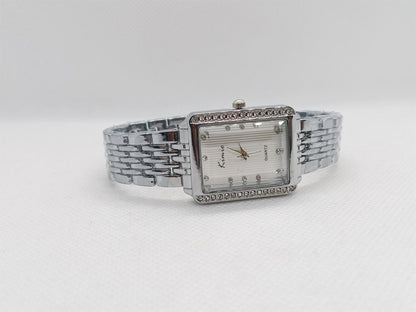Silver Square Ladies Watch – White Dial