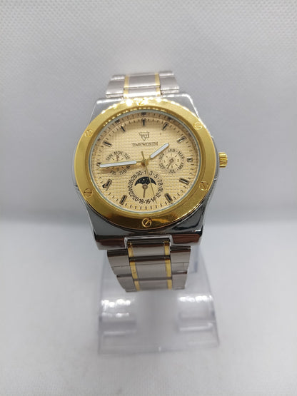Luxury Gold Dial Two-Tone Stainless Steel Men's Watch