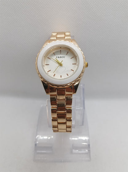 Minimal Gold Dial Ladies Chain Watch