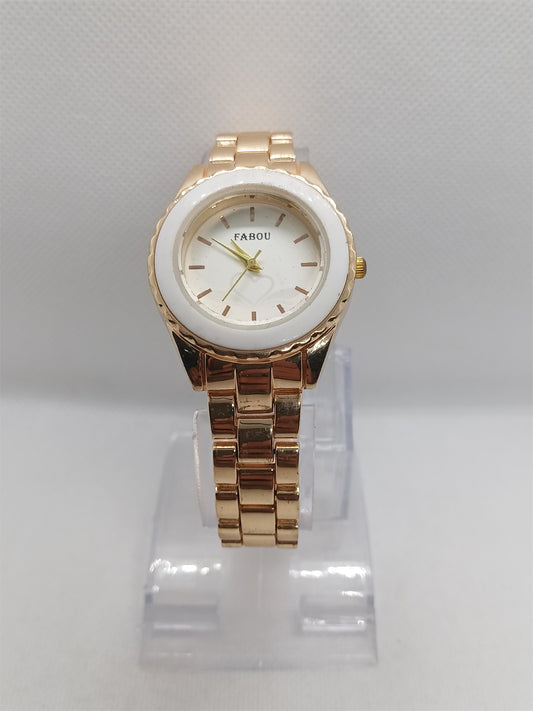 Minimal Gold Dial Ladies Chain Watch