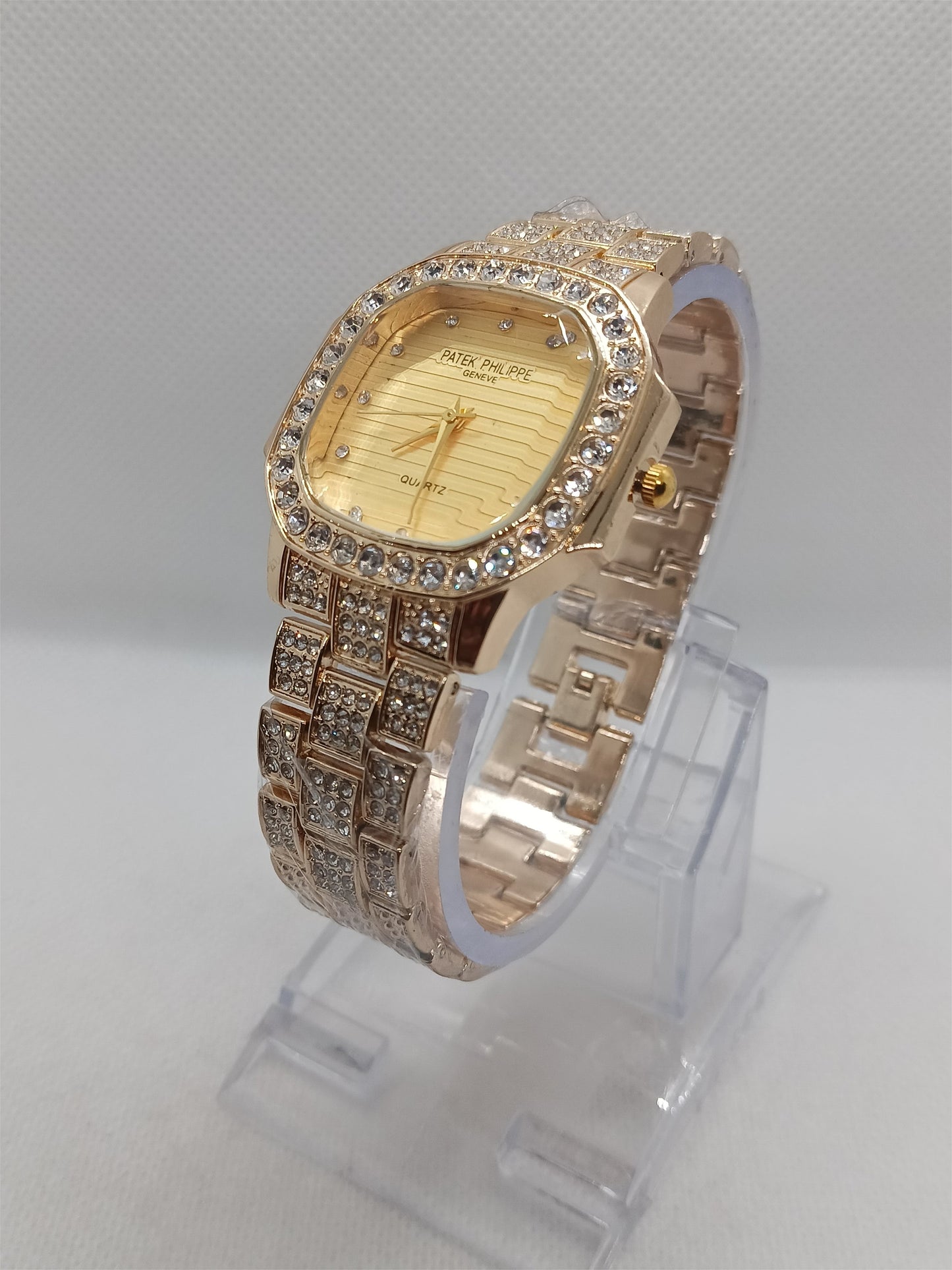 Luxury Gold Stone Chain Ladies Watch