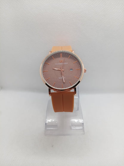 Brown Dial Tan Strap Minimal Men's Watch
