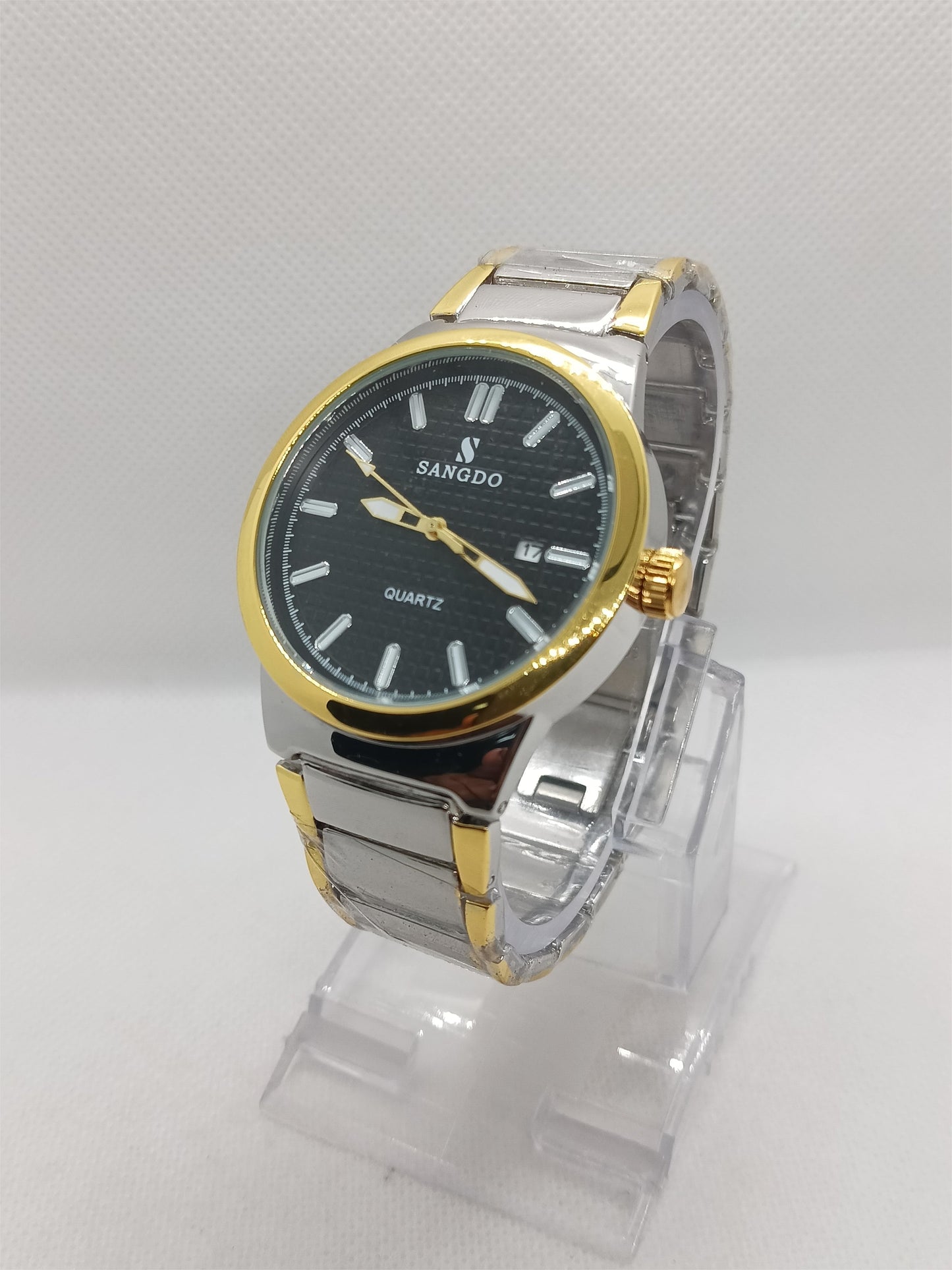 Black Dial Two-Tone Stainless Steel Men's Watch