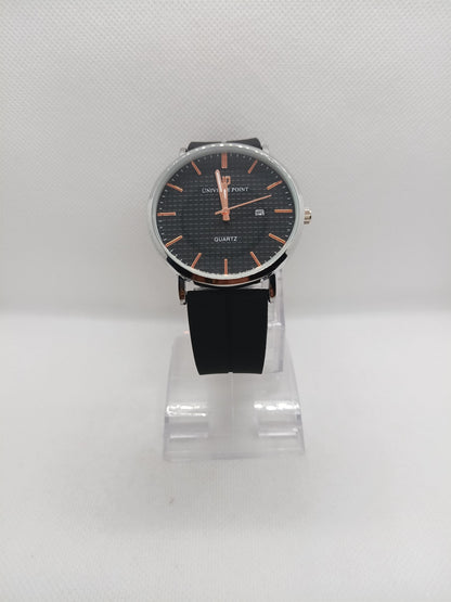 Black Dial Minimal Men's Watch with Magnetic Strap