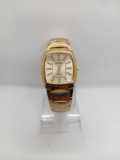 Luxury Gold Rectangular Dial Men's Watch