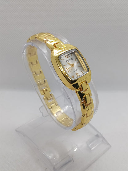 Premium Gold Rectangular Ladies Chain Watch