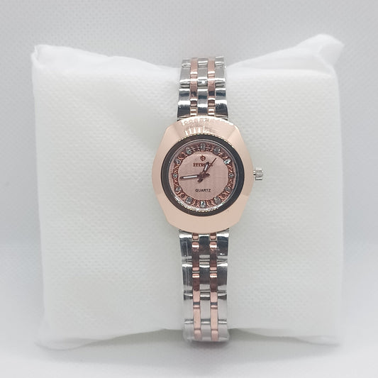Timeless Ladies’ Watch – Rose Gold Bezel & Rose Dial