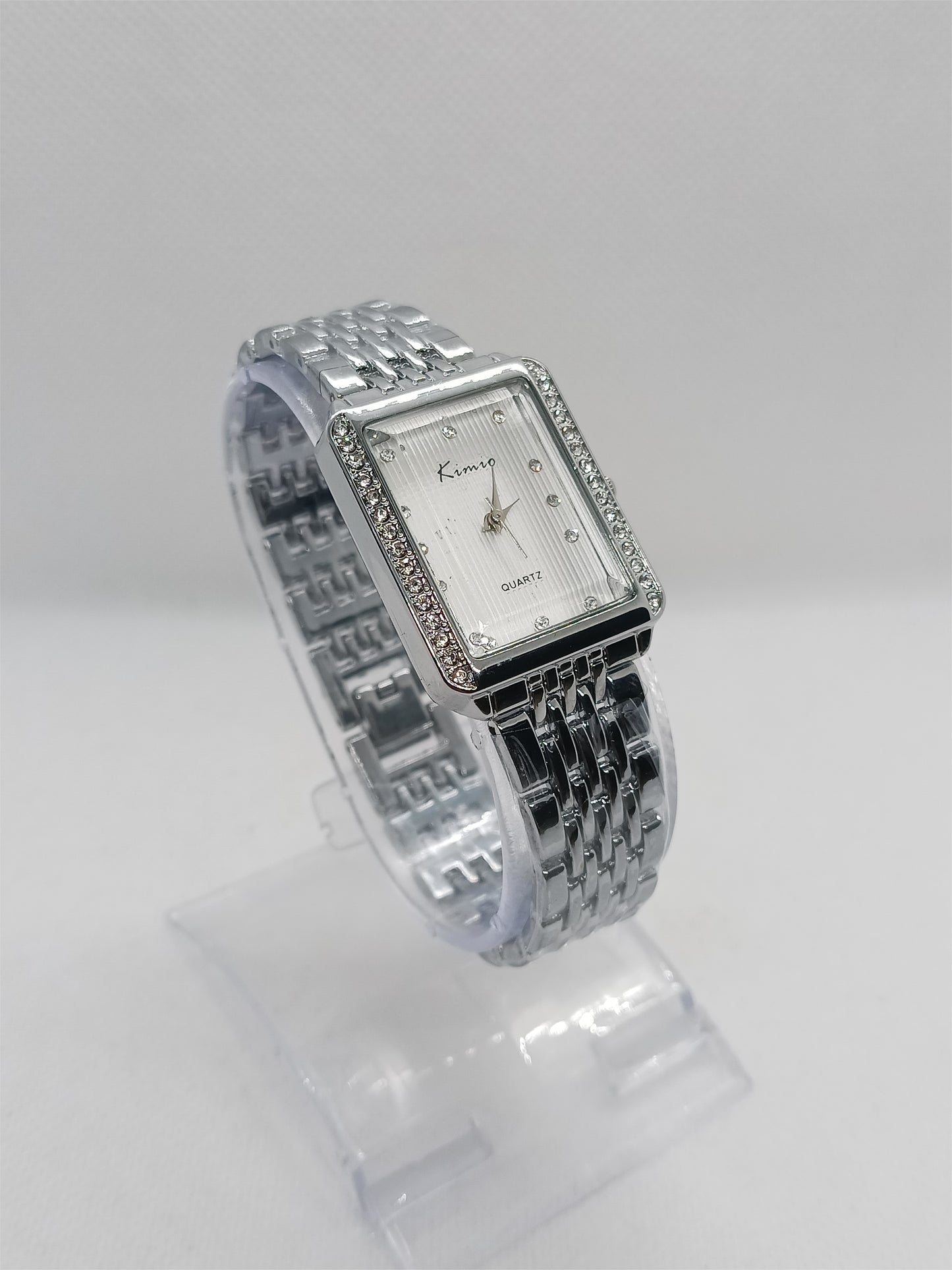 Silver Square Ladies Watch – White Dial