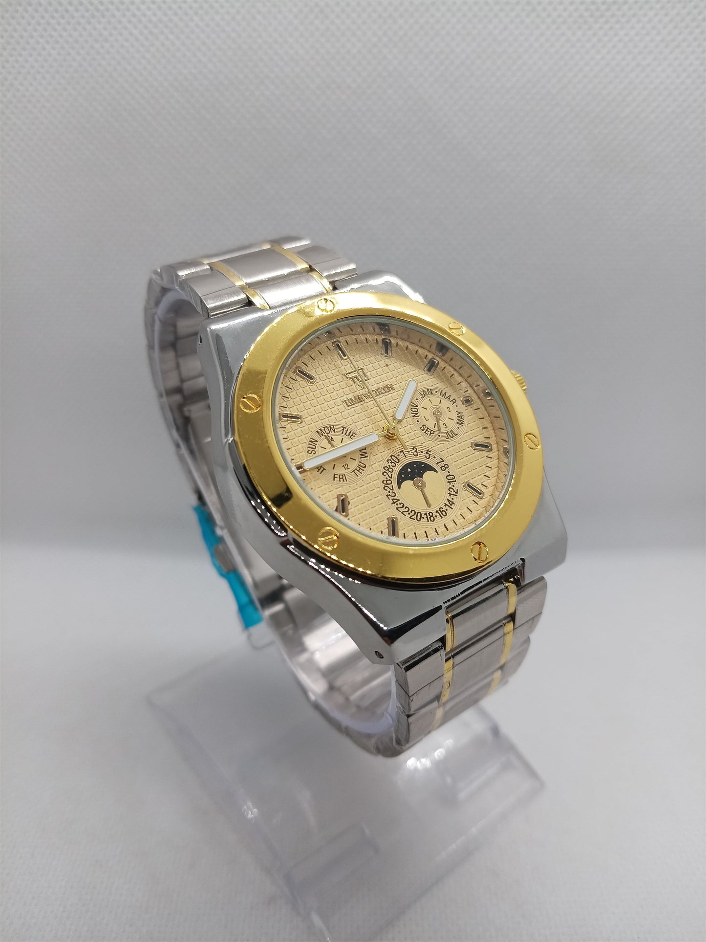 Luxury Gold Dial Two-Tone Stainless Steel Men's Watch