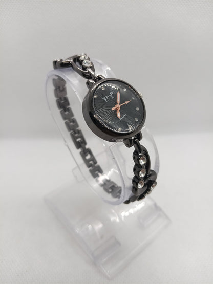 Black Dial Bracelet Style Ladies Watch