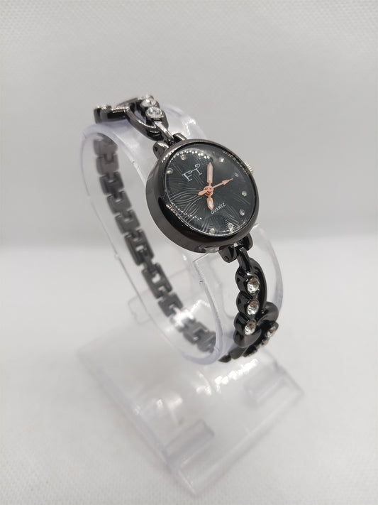 Black Dial Bracelet Style Ladies Watch