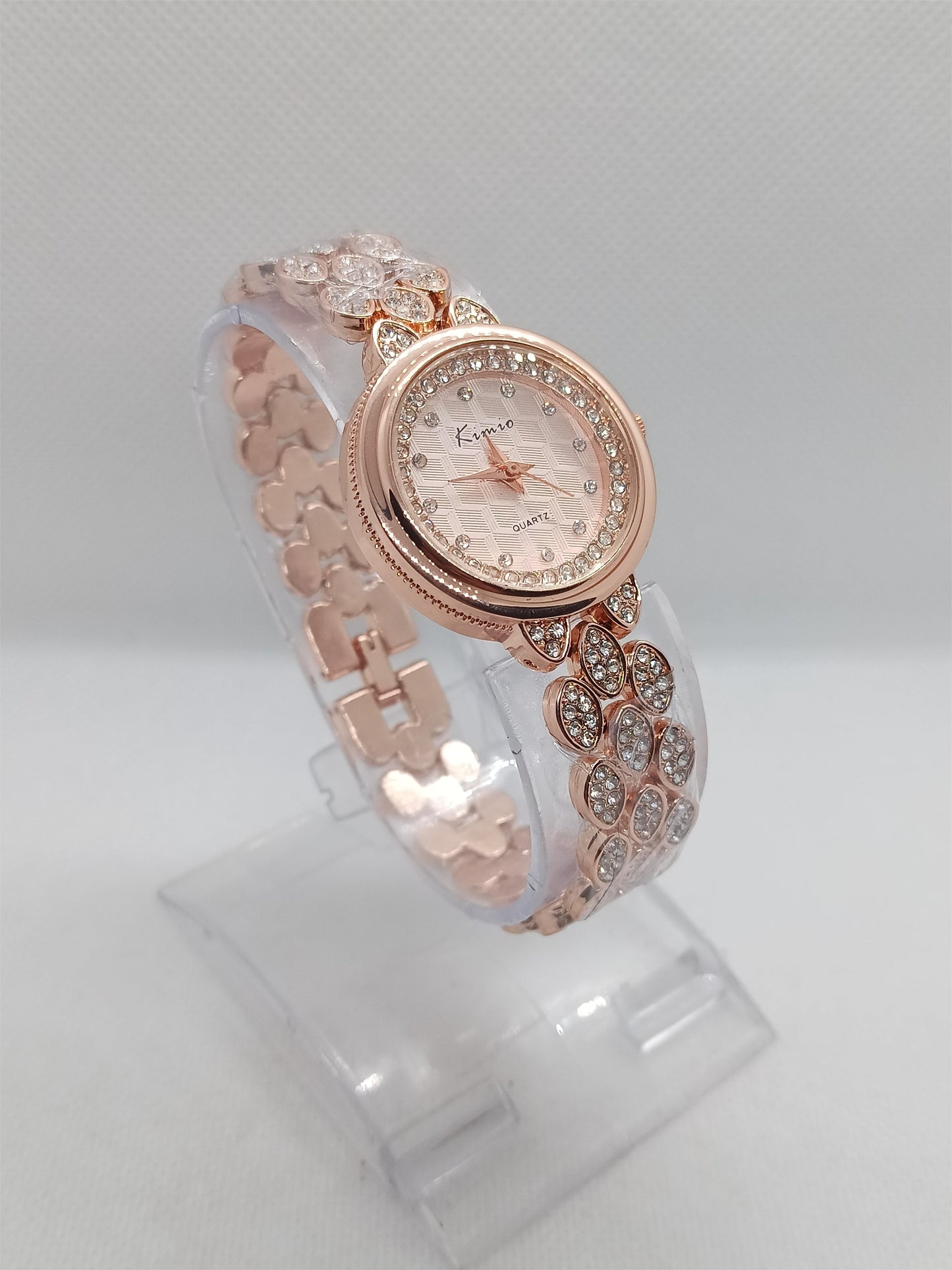 Rose Gold Crystal Chain Ladies Watch