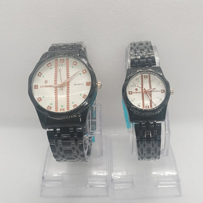 Two watches in clear plastic packaging on a white background
