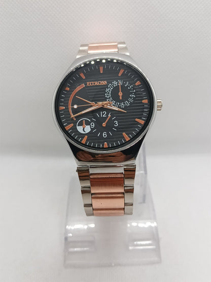 Black Dial Rose Gold Accent Watch