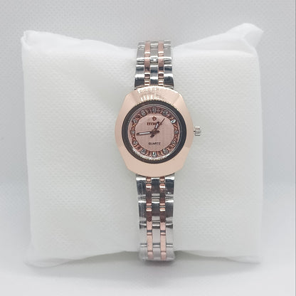 Timeless Ladies’ Watch – Rose Gold Bezel & Rose Dial