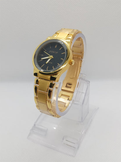 Gold Prestige Black Dial Watch
