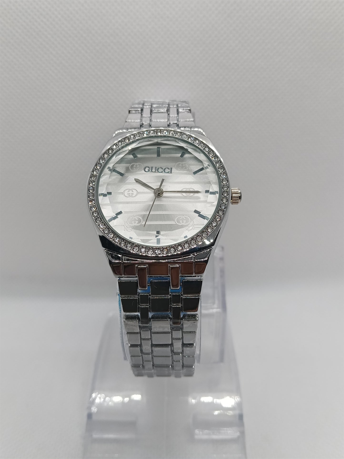 Silver Radiance Crystal Dial Ladies Watch