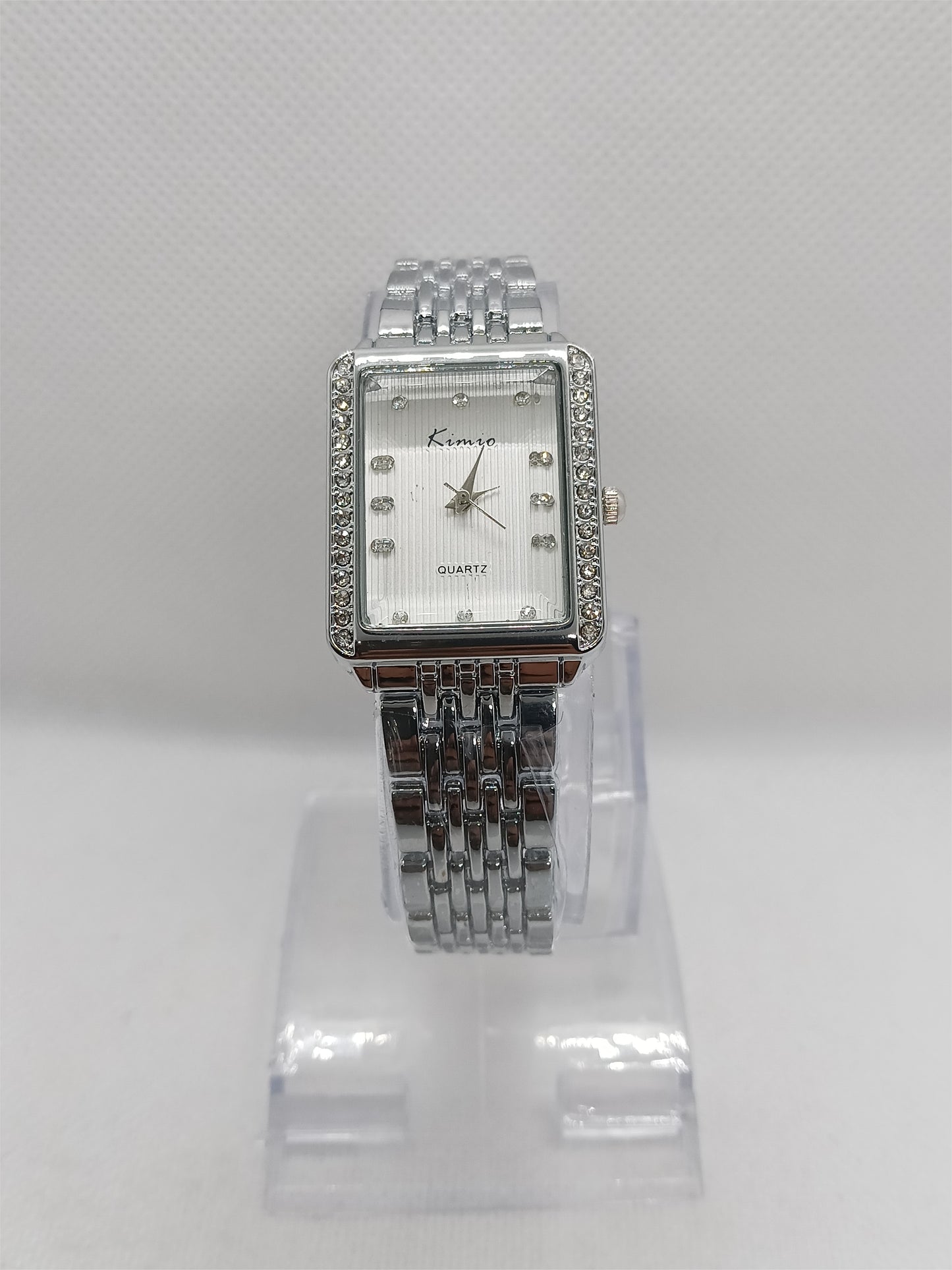 Silver Square Ladies Watch – White Dial