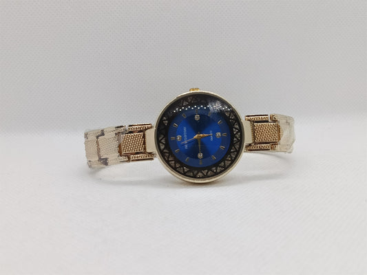 Gold Mesh Ladies Watch – Blue Dial