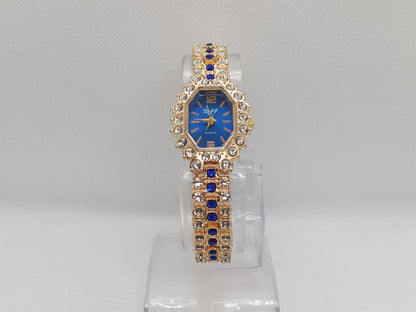Royal Blue Elegance Bracelet Watch — Gold Edition