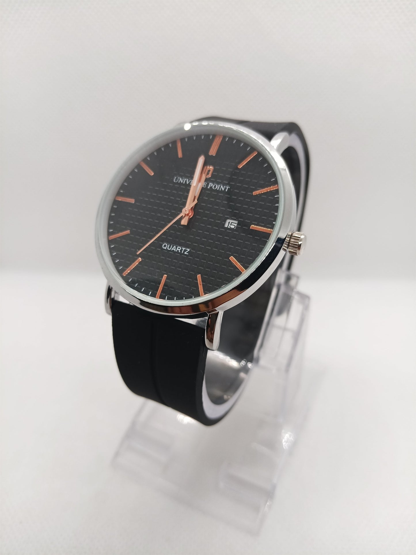 Black Dial Minimal Men's Watch with Magnetic Strap