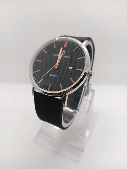Black Dial Minimal Men's Watch with Magnetic Strap