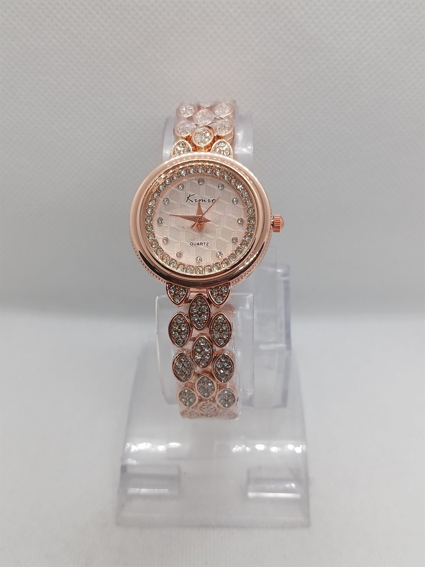 Rose Gold Crystal Chain Ladies Watch
